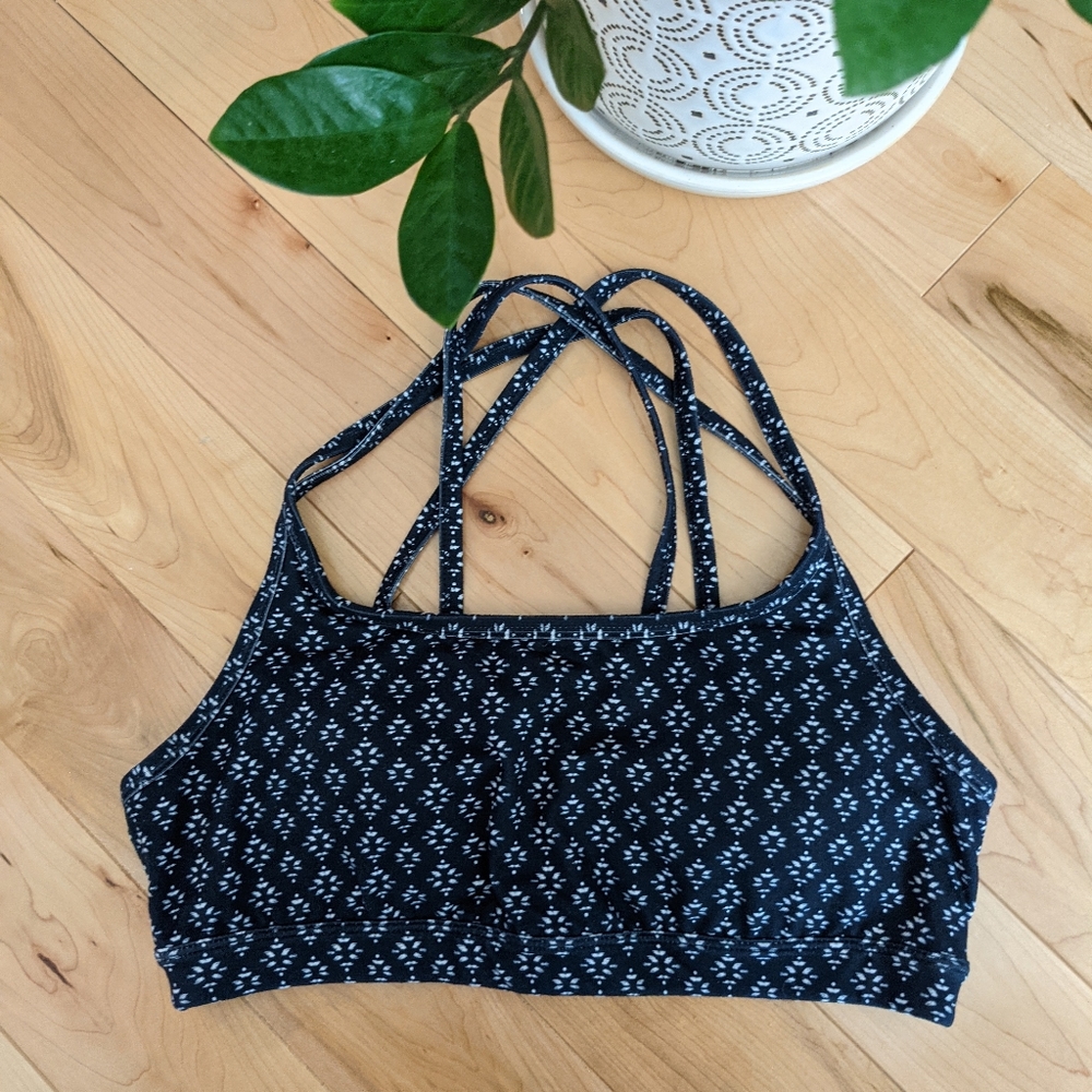 Athleta Navy Pattern Full Focus Bra